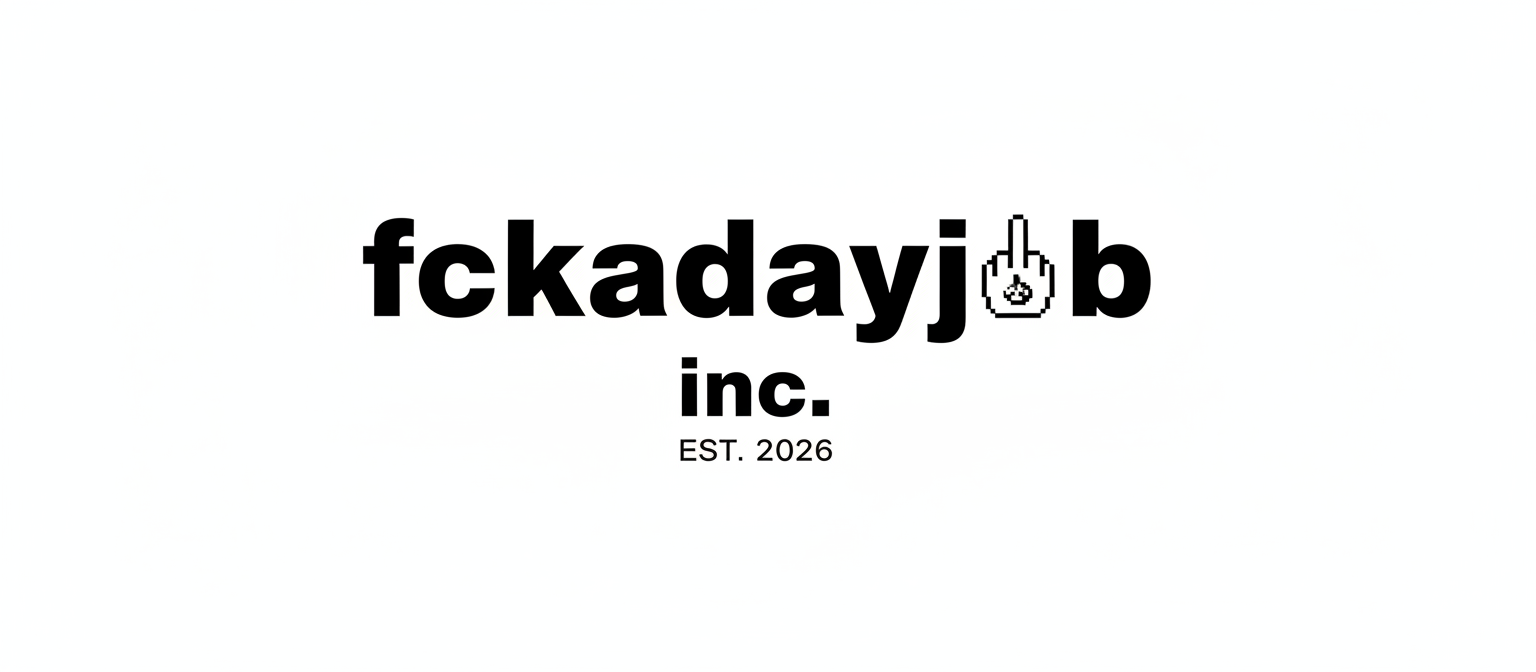 fckadayjob inc. — EST. 2026 pixel logo