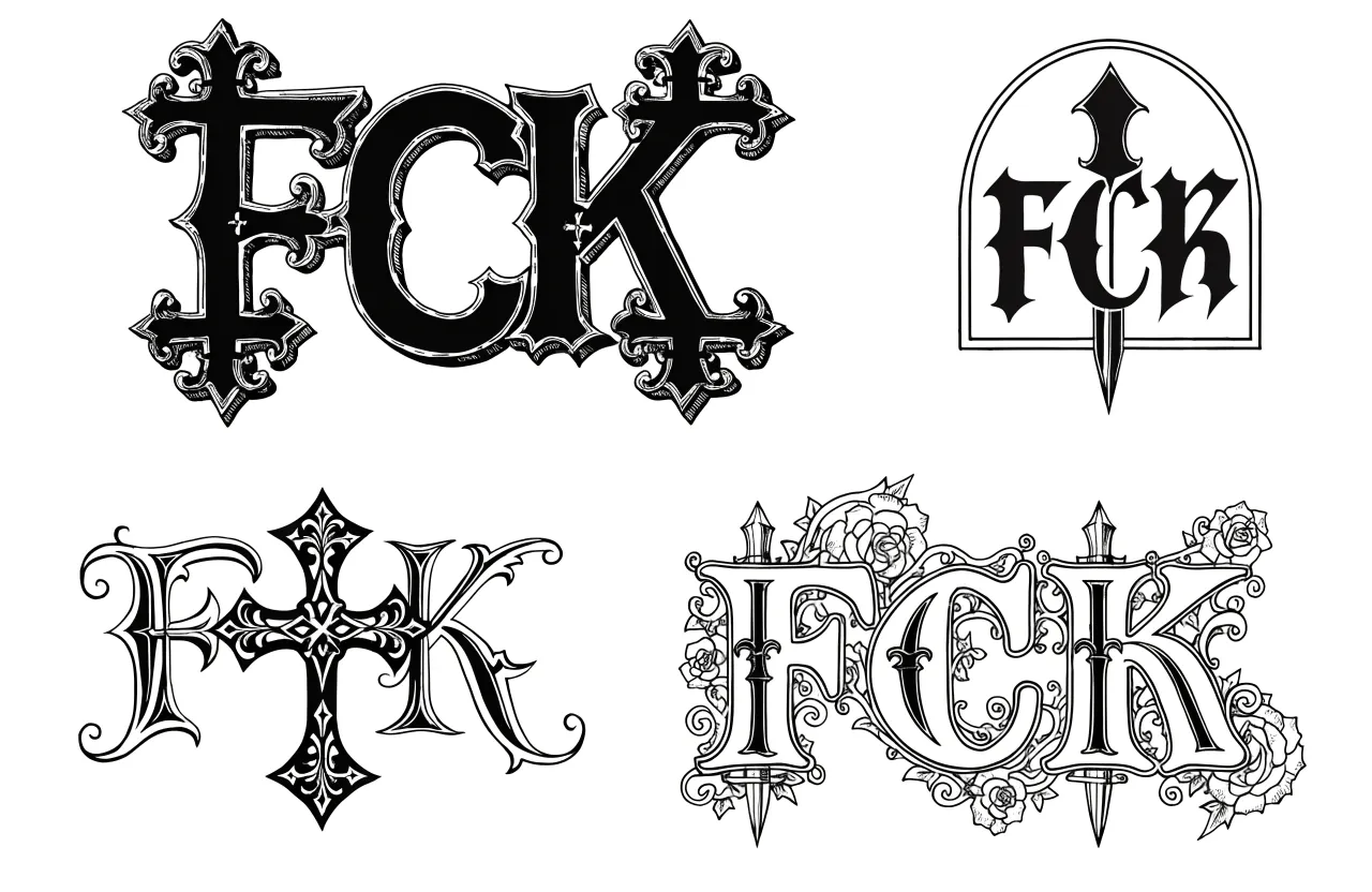 FCK — Chrome Hearts visual language logos