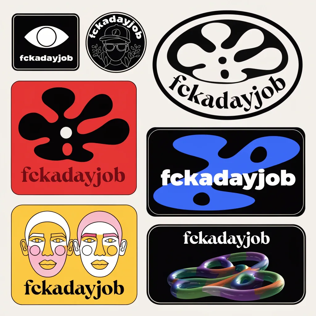 fckadayjob — logos and print-ready designs