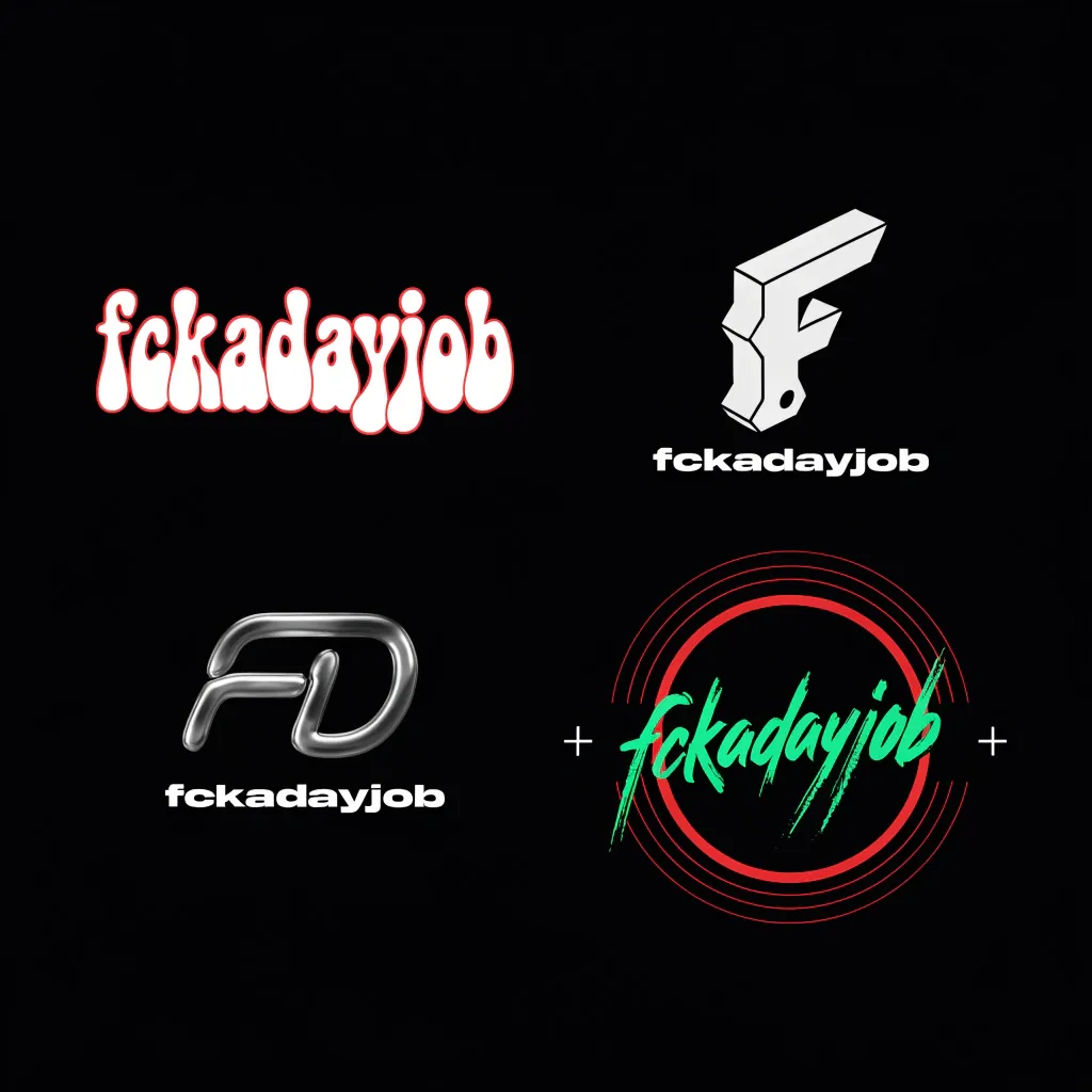 fckadayjob — designer-inspired logos