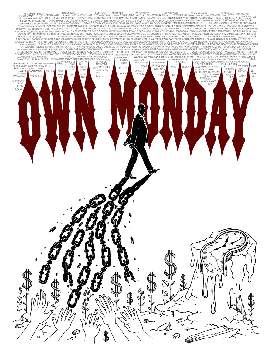 FCK A Day Job — screen-print on white