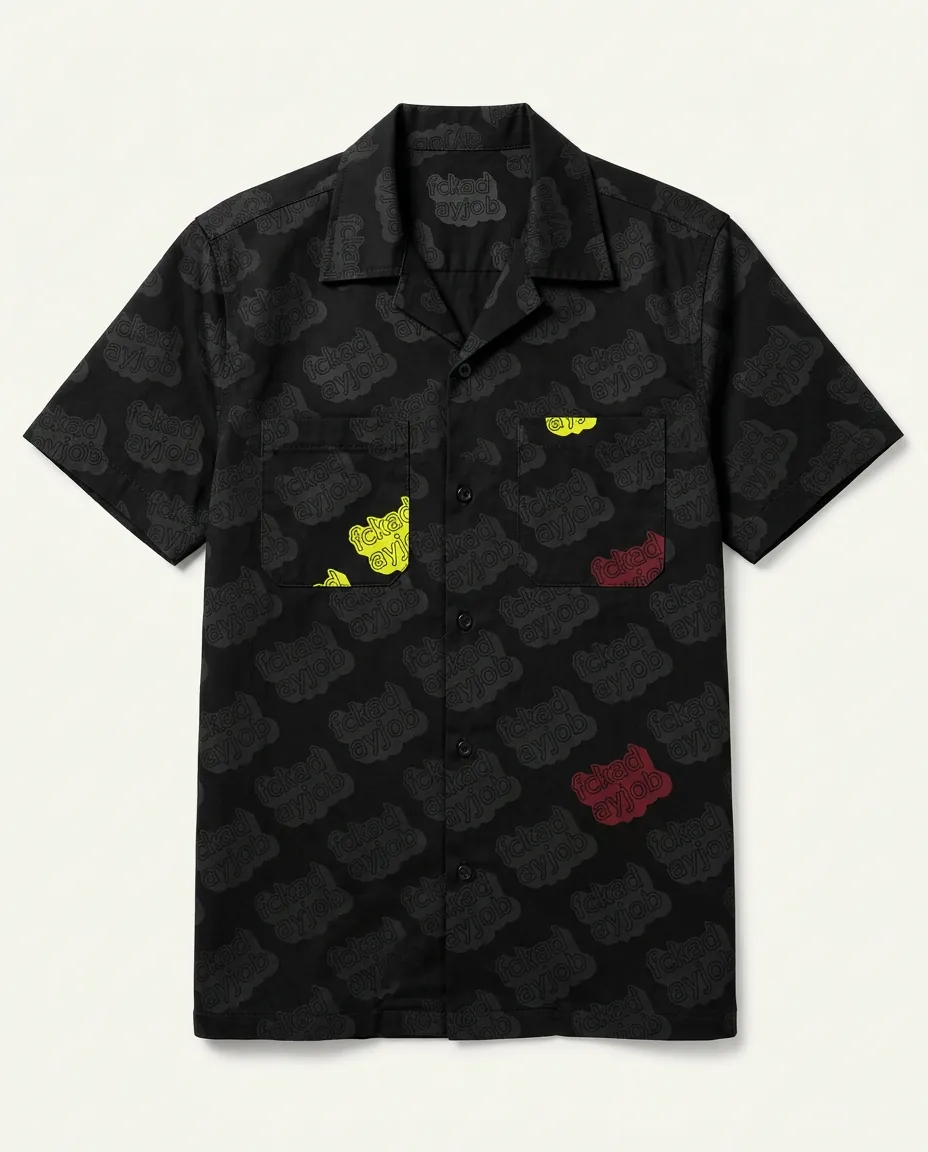 Leaked sample — monogram camo camp shirt
