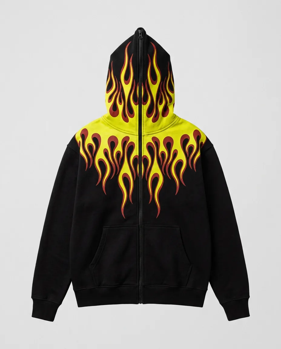 Leaked sample — flame zip hoodie