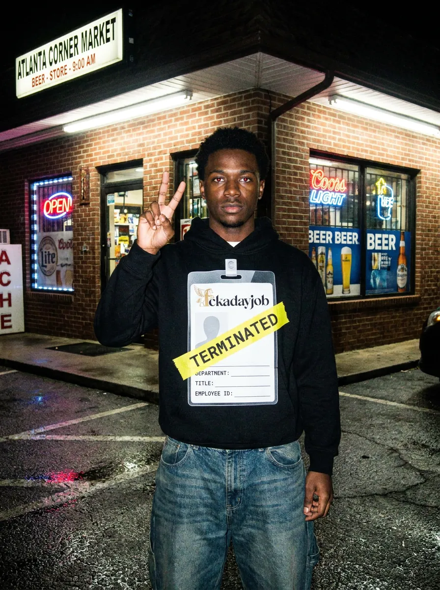 TERMINATED hoodie — corner store, Atlanta